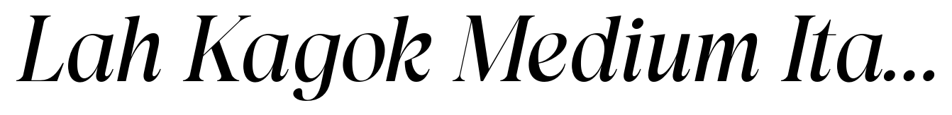 Lah Kagok Medium Italic